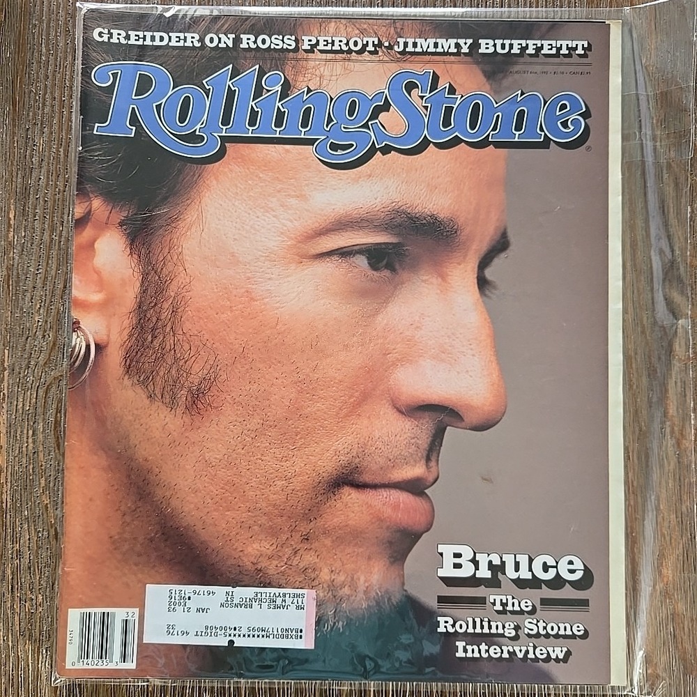 Rolling Stone Magazine, Issue 636, August 1992, Bruce Springsteen Cover, , Very